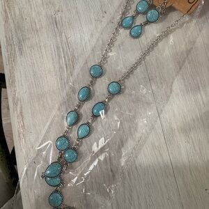 Silver and Blue Women's Necklace